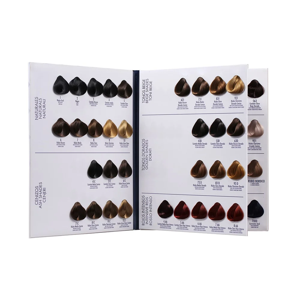 Customized color retention book-type hair dye color swatch chart for display