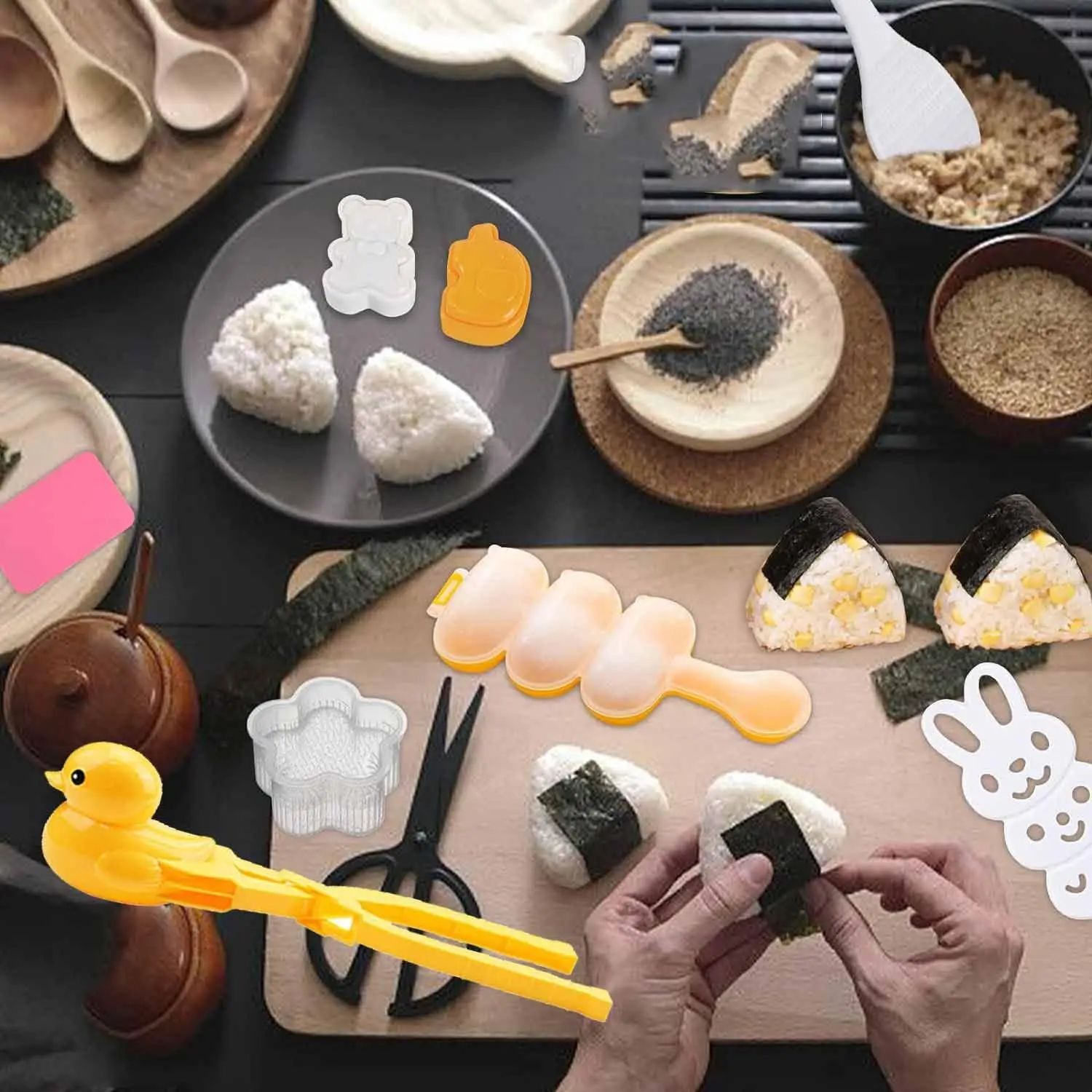 Duck Rice Mold  DIY Sushi Molds Animal Rice Tool Duck Onigiri Mold  for Kids Adult  Yellow