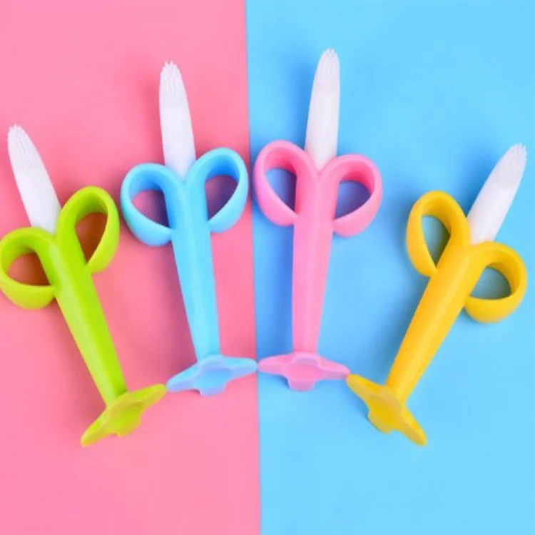 Food Grade banana teether toothbrush silicone  banana toothbrush
