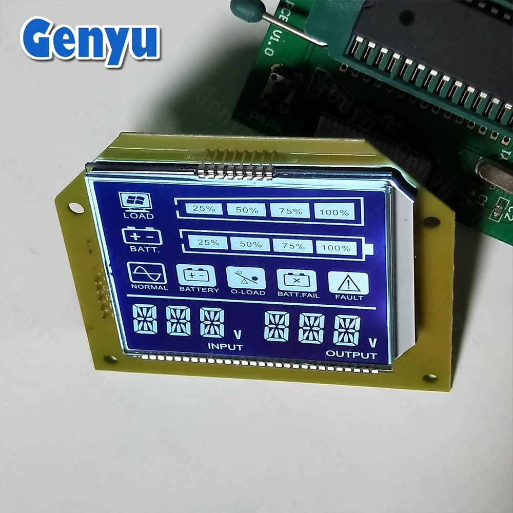 Custom 7 Segment lcd Display With HT1621 LCD Module For UPS Power Screen