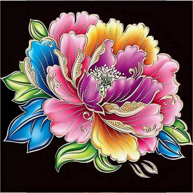 Custom Diy 5D Paintings and Wall Arts Diamond Cross Stitch Full Drills Rose Diamond Bead Art for Home Decor