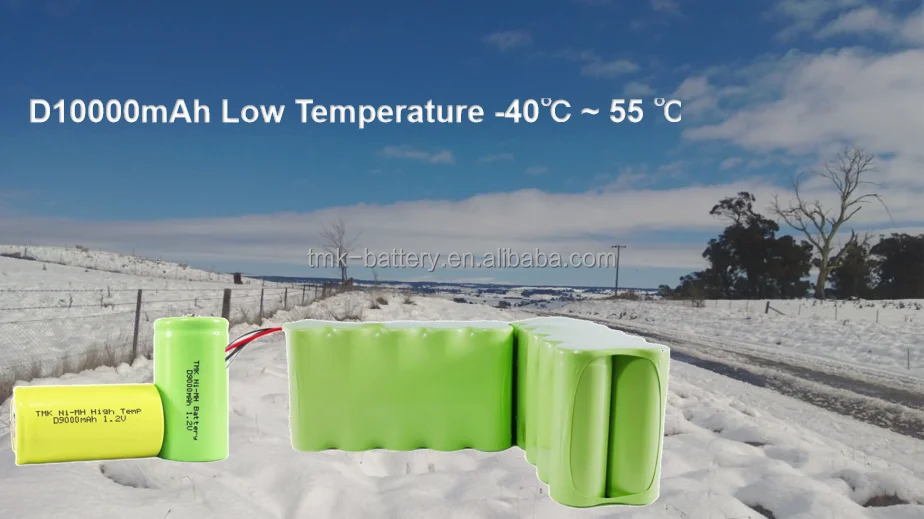 10 А перезаряжаемый аккумулятор D10000mah Ni-MH 3 6 V 4 8 7 2 9 12V -40 deg. Низкая температура