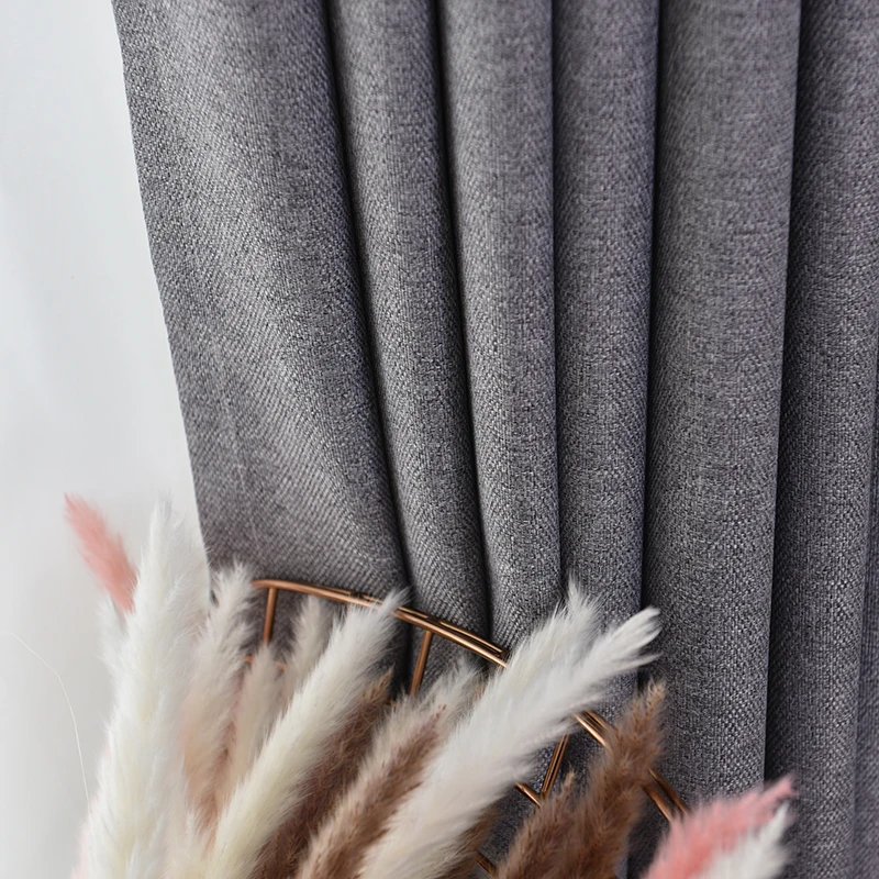 Innermor Blackout Curtains for Living room Modern Drapes Faux Linen Korean Style Window Curtain for Bedroom Customized