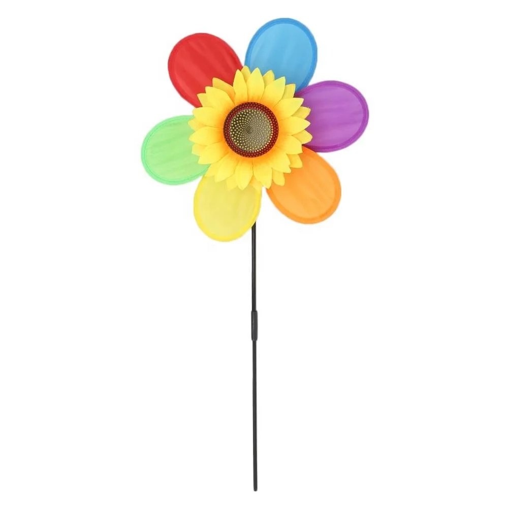 Красочный Подсолнух ветряная мельница ветряной Спиннер детские игрушки украшение для дома сада двора