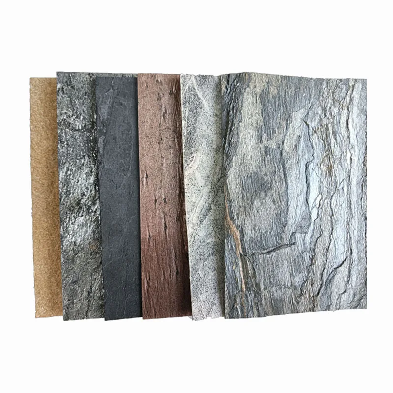 High-end Soft Porcelain Flexible Stone Rock Slab Background Stone-Like 3D Wall Panels Interior Wall Decor Faux Stone Wallpaper