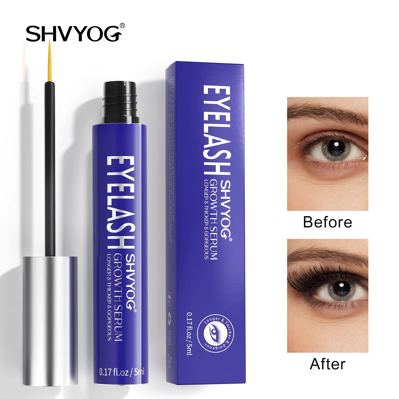 Wholesale Organic Vegan Natural Eyebrow Eye Grow Container Oem Lash Serum Private Label