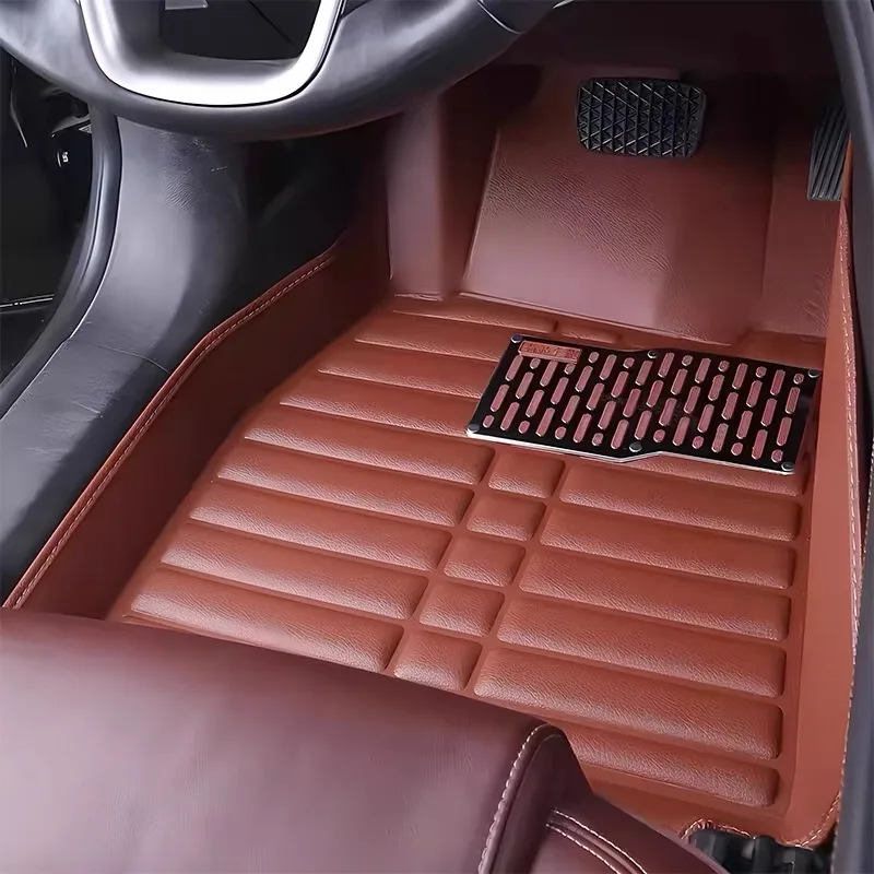 car floor mat Universal PU PVC Artificial Leather Luxury Auto Car Full Set Seat Cover 5d Leather Car Seat Covers