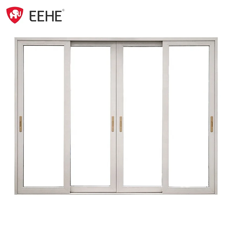 Heavy-duty Hurricane-proof Aluminium Alloy Tempered Glass Sliding Door Balcony Aluminum Double Glazing Sliding Door