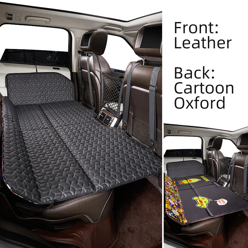 2022 New Design Car Bed Air Mattress Car Traveling Bed Inflatable Mattress Air Bed With Cartoon Pattern Camping Outdoor For Car