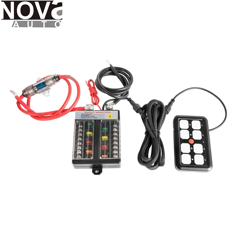 Dimmable Green Backlit ON OFF Switch Flash Strobe LED Auxiliary Light 12V Car Switch Panel