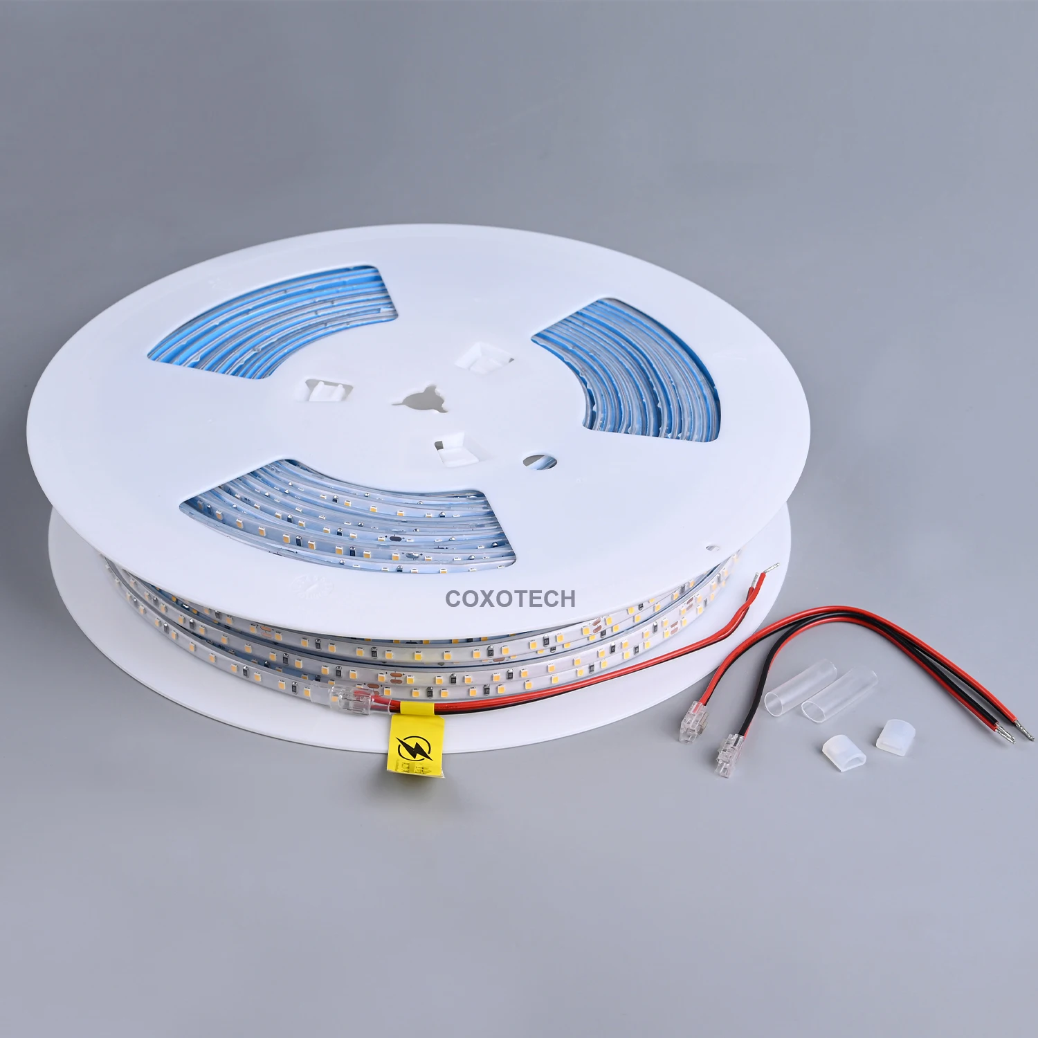 Coxo кремнезем ac220v 230v Регулируемый высокое напряжение cob гибкие теплые белые 120 Светодиодные полосы 2835 водонепроницаемые 50 м 100
