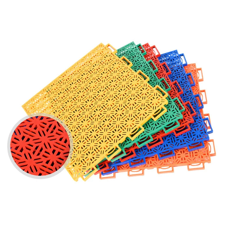 Temporary assembly outdoor colorful pp portable basketball court sports interlocking floor