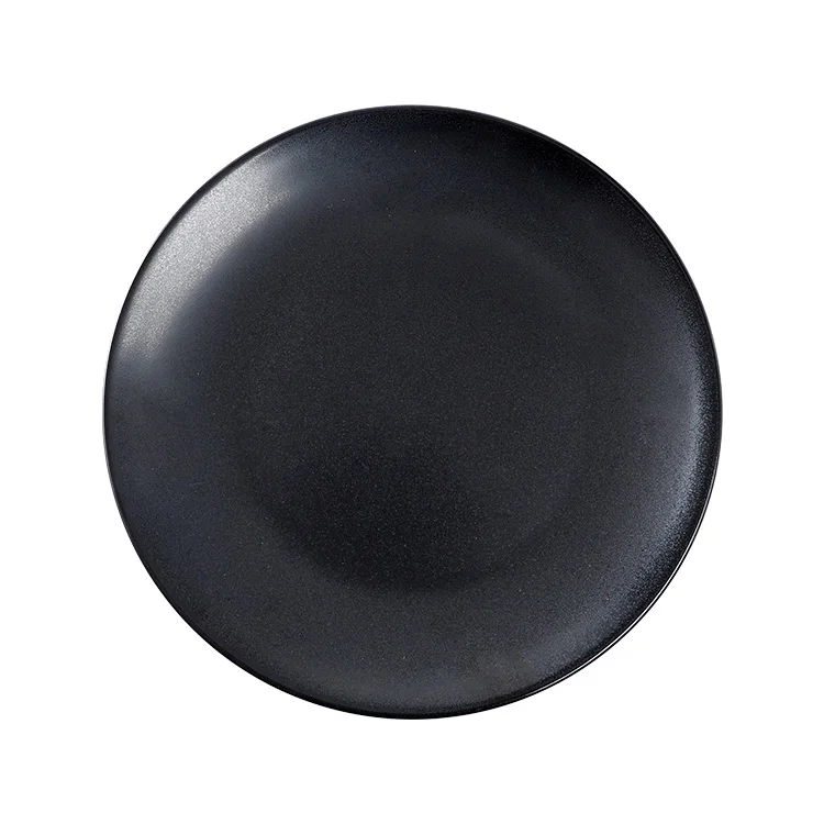 Factory Direct Wholesale Hotel Black Nordic Dinner Ceramic Dish Restaurant Eco Friendly Porcelain Plates