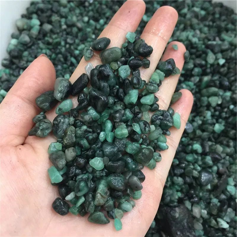 Precious Natural Emerald Gemstone Crystal Rough Stone Gravel Mineral for Fengshui