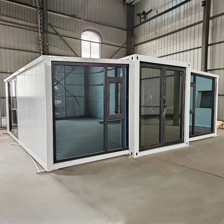 Grande 20FT Movable Camp Prefabricated Shipping Expandable Container House With Glass Wall Design
