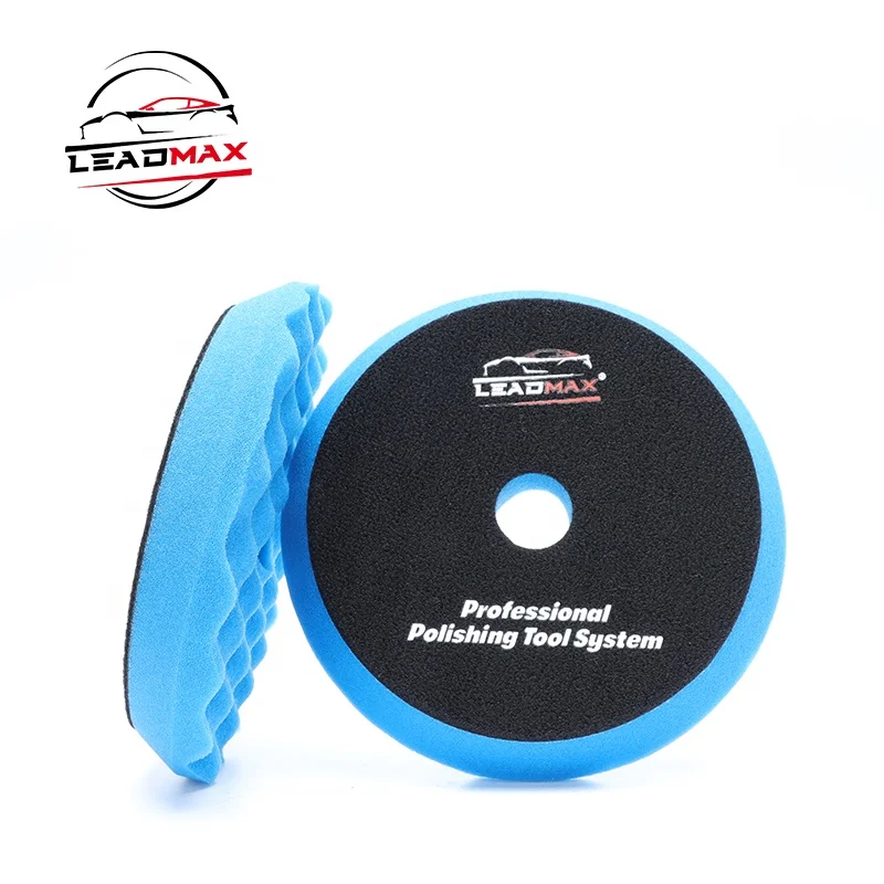 LEADMAX Professional 6 Inch (150mm) Car Polishing Pads 3-Step Buffing with round Foam Compound/Polishing/Finishing Cr Sponges