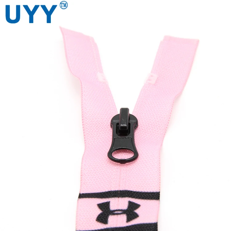 UYY Black Pink Invisible Zipper Nylon Custom Pulls #5 Airtight Zipper