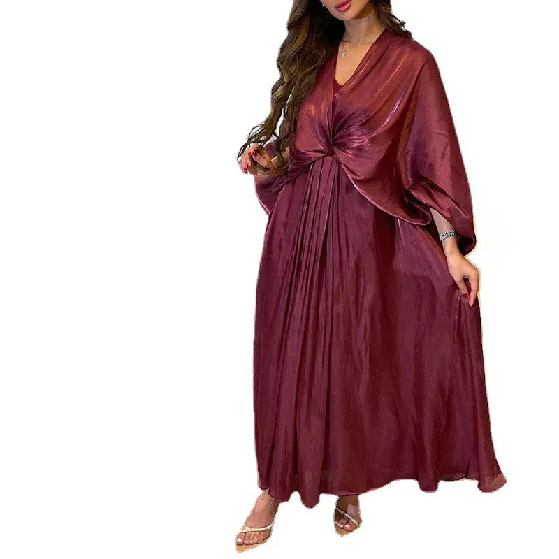 2024 Luxury latest abaya designs Bat Sleeve dress beautiful and unique maxi dress European Dubai fashion muslim robe