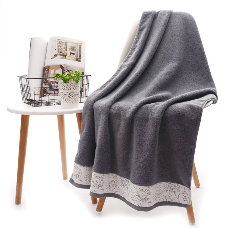 70*140cm Wholesale China soft textile custom jacquard 100% cotton bath towel beach towel