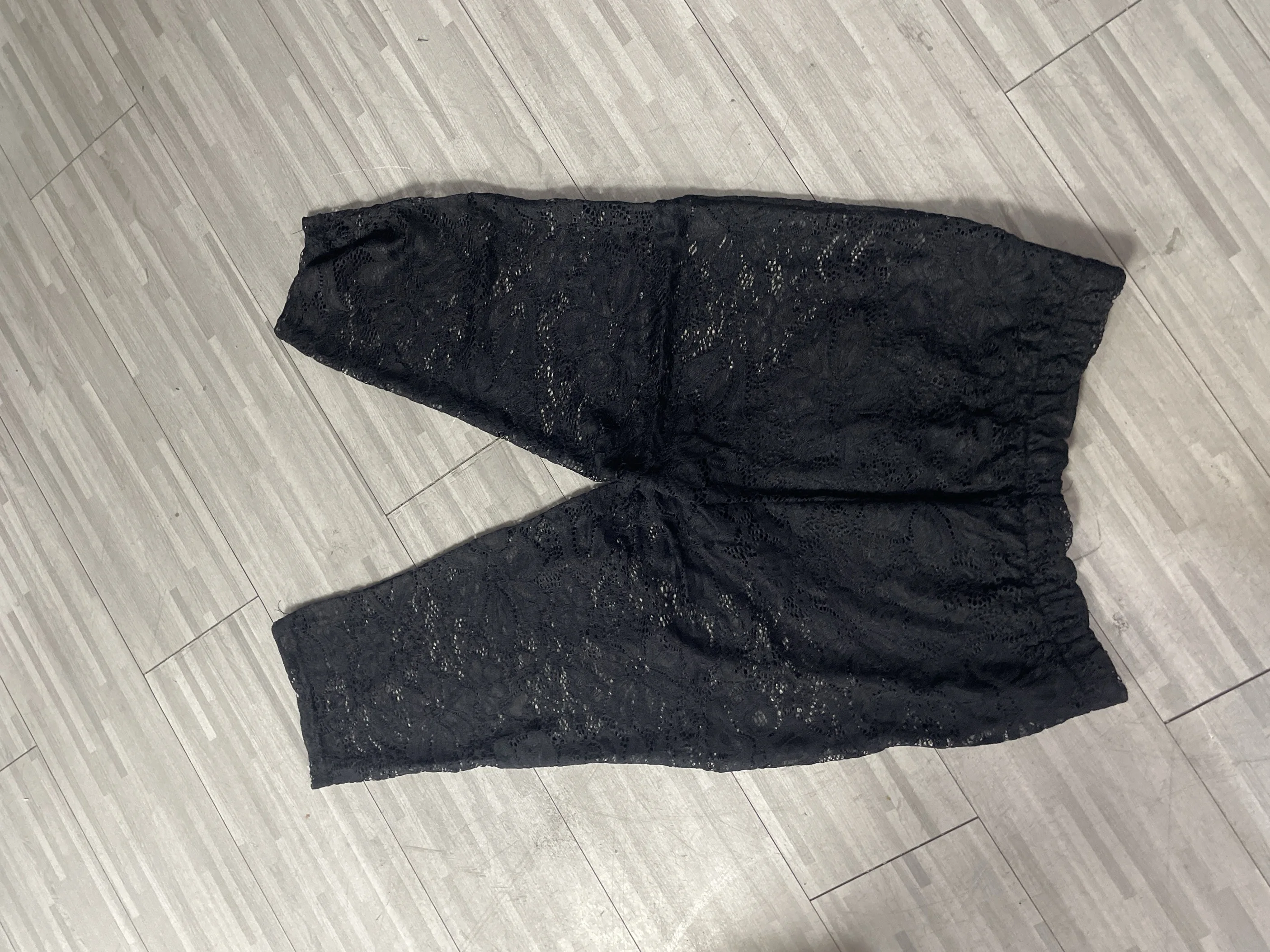 New arrivals 2024 fashion lace high stretchy sexy midi leggings with undershorts