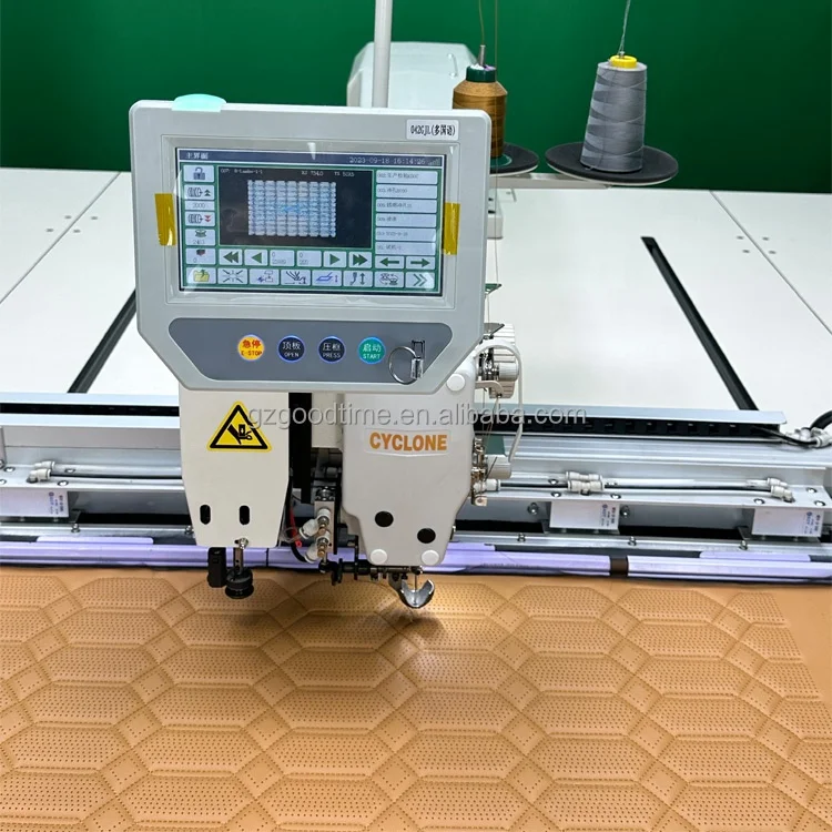 Cyclone Sewing Double Head Automatic Perforation Machine For Leather Upholstery
