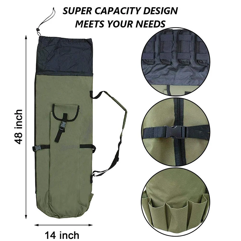 Durable Feeder Fishing Rod Waterproof Fashion Design Fishing Water Prof Reel Bag Multi Function Waterproof Oxford 7-10 Days FB03