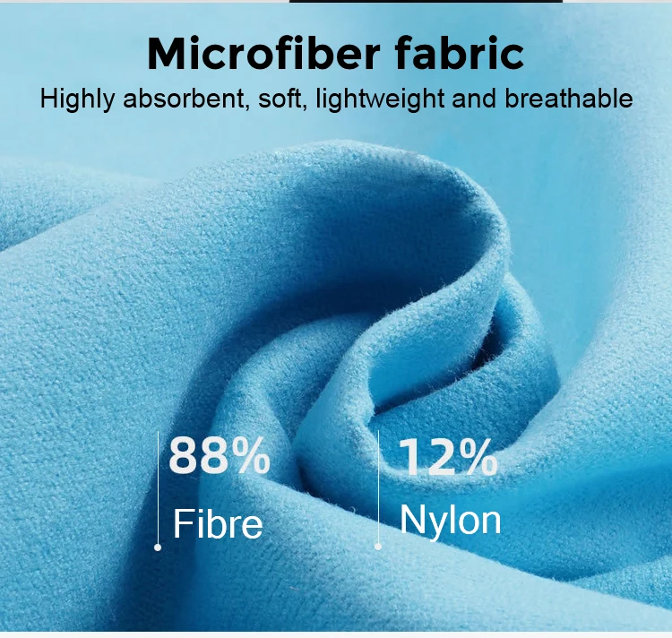 Custom print swim fitness travel sweat cooling quick drying microfiber gym sports towel