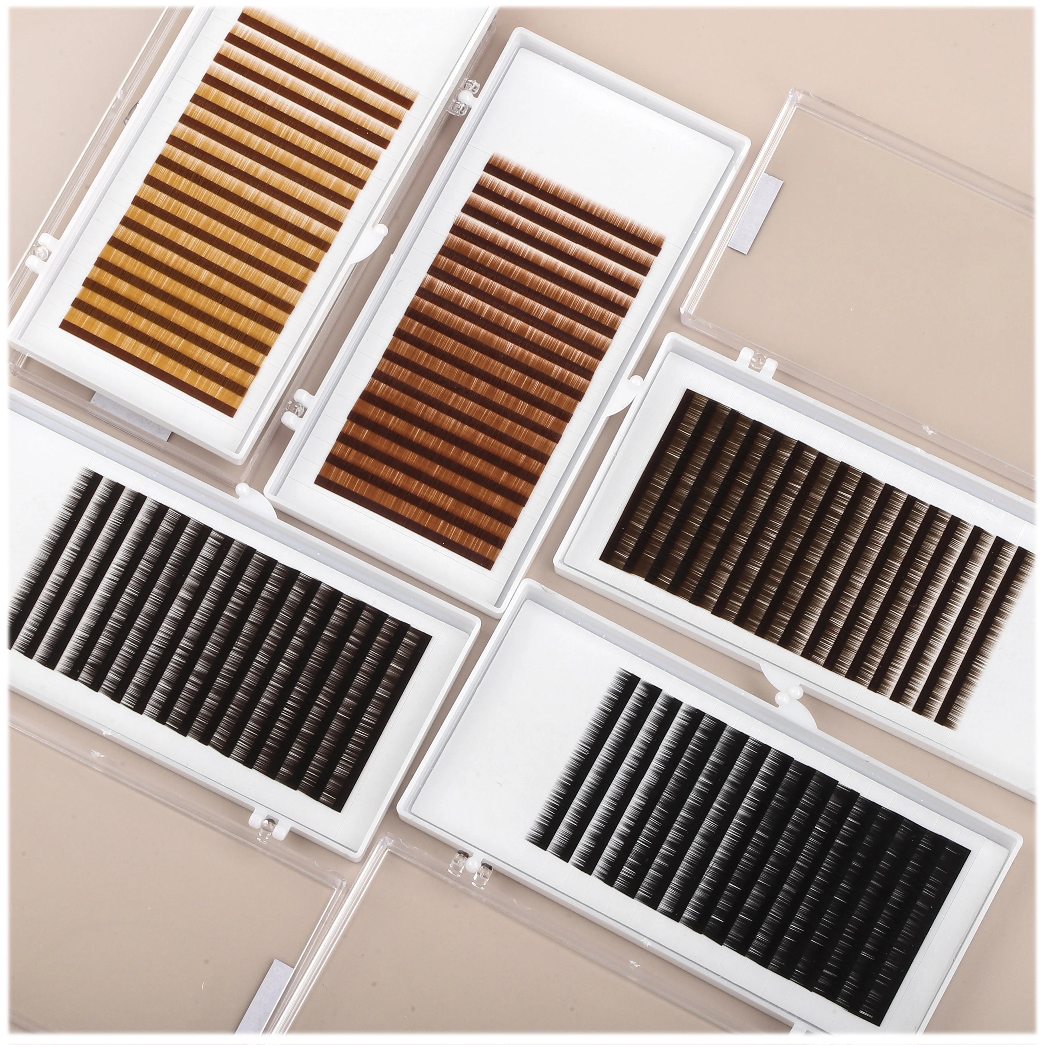 eyebrow extension private label 5 color 5-7mm high quality brow extension