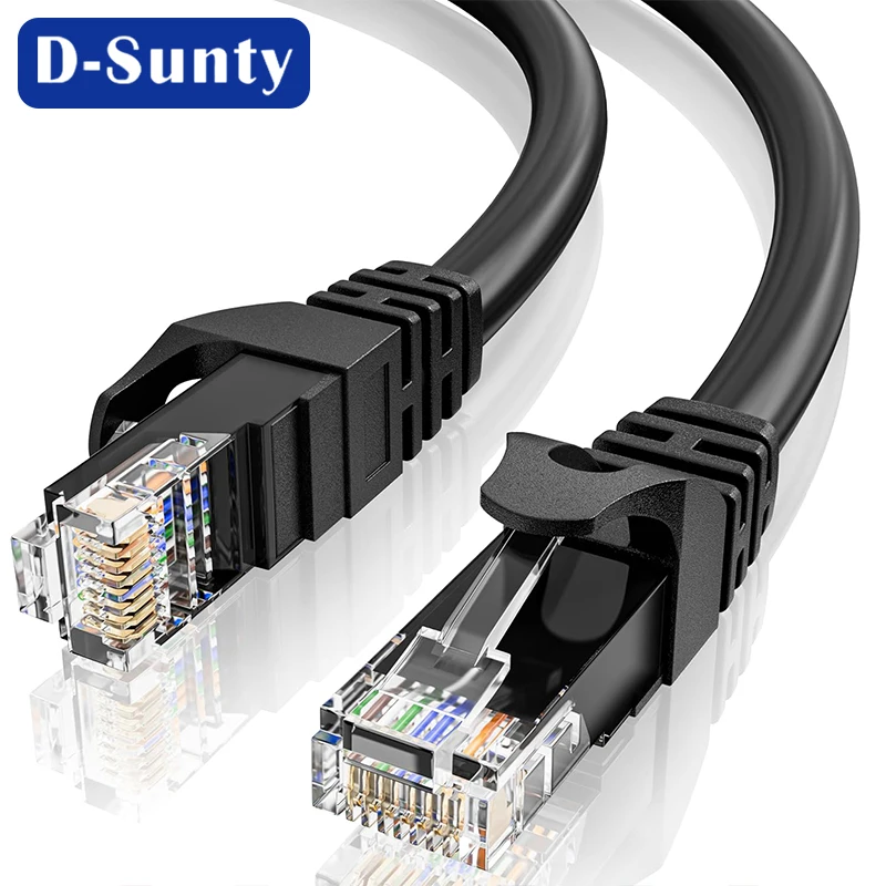 cat6 RJ45 Ethernet cable CAT 6 Black 24AWG patch cord lan cable UTP Bare Copper CCA Network cable communication