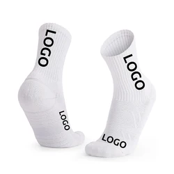 Free Sample Blank Custom LOGO Print Thick Breathable Cotton Mens Sport Causal Socks
