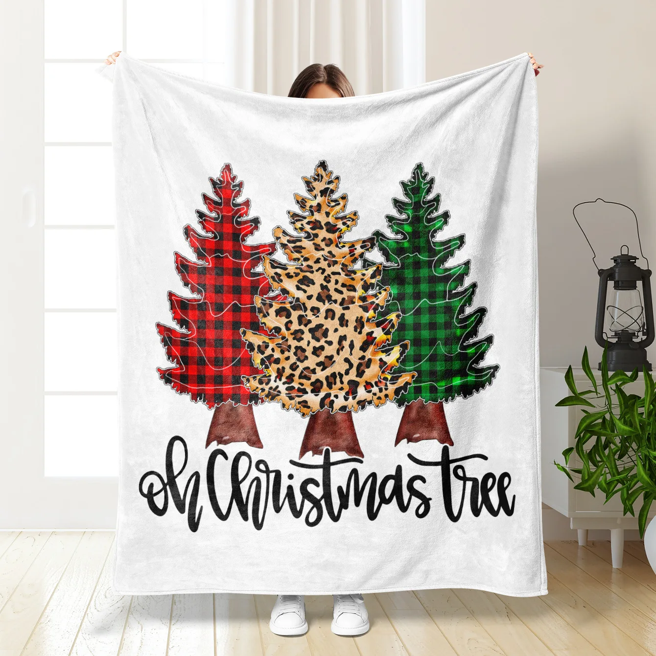 Wholesale 3D Digital Print Sherpa Sublimation Family Gifts Blanket Comfortable Soft Sofa Bed Custom Flannel Christmas Blanket