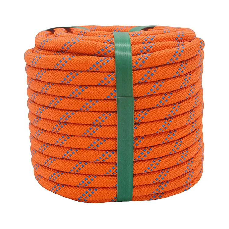 Wholesale Custom  8mm 10mm 12mm 14mm 16mm 18mm Mountain Climbing Rope Braided Camping Swings Escape Rope Polyester Safety Rope