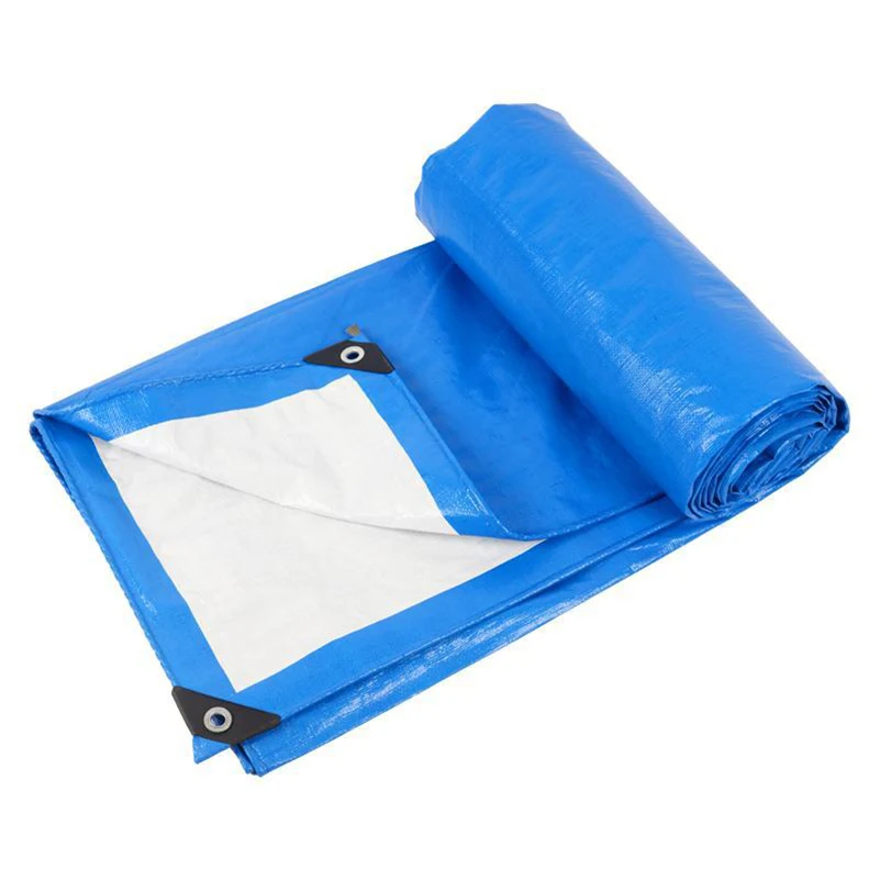 Blue/White Truck Cover Rain Cover Cargo Cover Customized Waterproof Pe Tarpaulin Outdoor Used