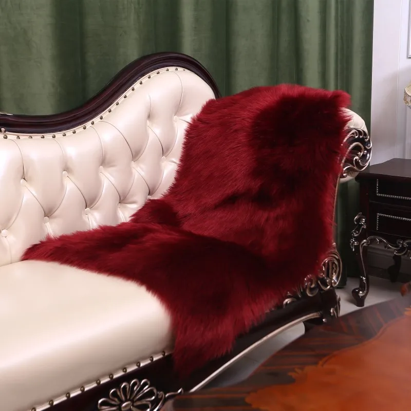 Bedroom Extra Soft Silky Smooth Shaggy Synthetic Fur Rug Fluffy Carpet Imitation wool carpet