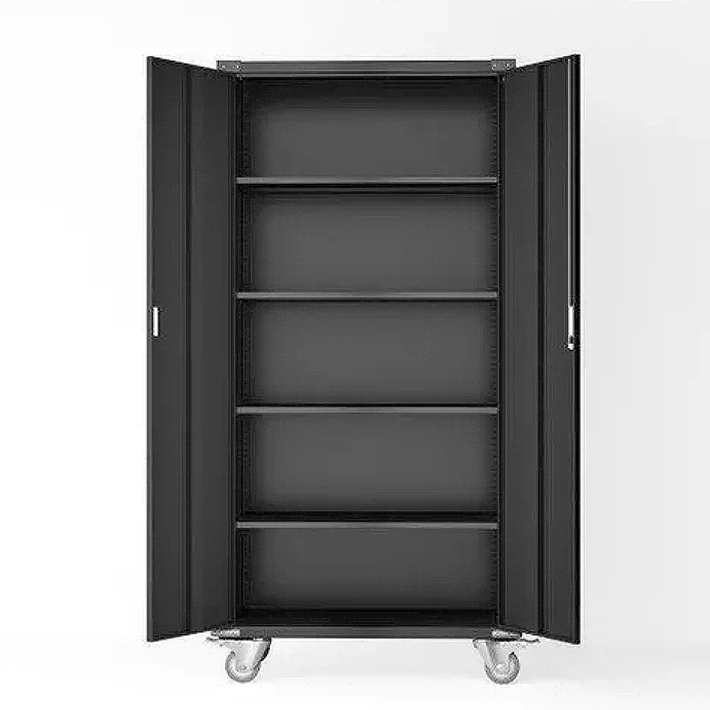 High Quality Modern Design Metal Storage Cupboard Steel Tool Cabinet with Wheels Garage Mobile Tools Metal Locker