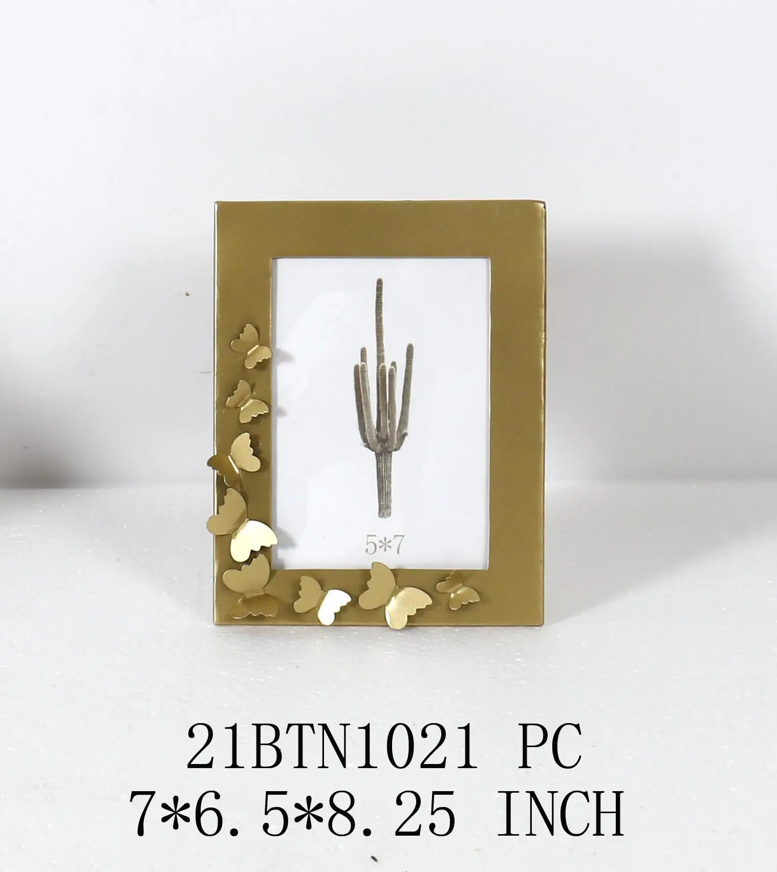 OEM ODM PS Frame Photo  Wholesale Customized Butterflies and flower 5*7Inch  photo frame gold