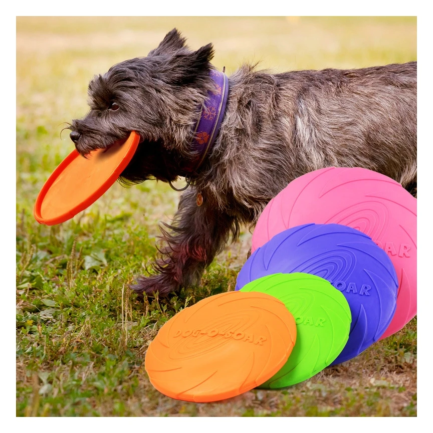 
Eco-friendly pet toy TPR dog chew toy dog bite training toy flying disc 
