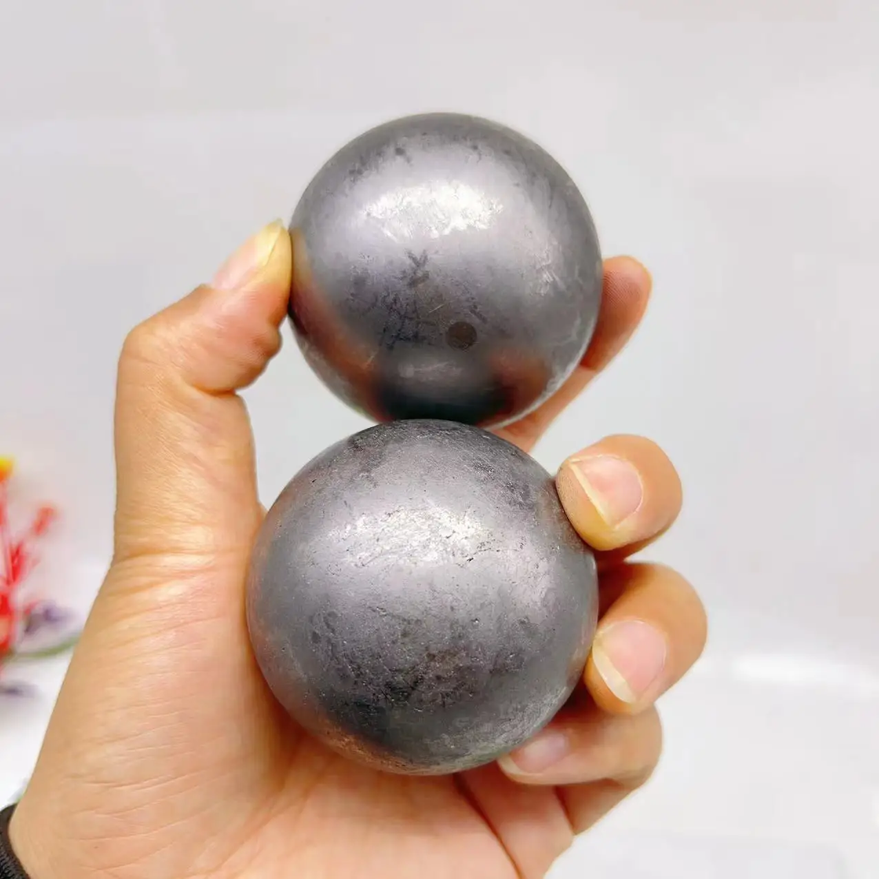 Wholesale natural crystal shungite sphere crystal quartz sphere healing stone reiki crystal stone for gift