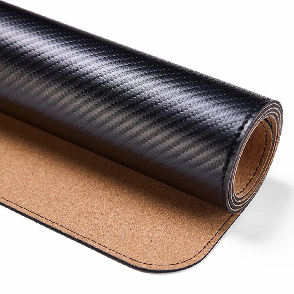 Wholesale High Quality Computer Office Desk Mat Carbon Fiber Leather Mouse Pad Water Resistant Large Pads