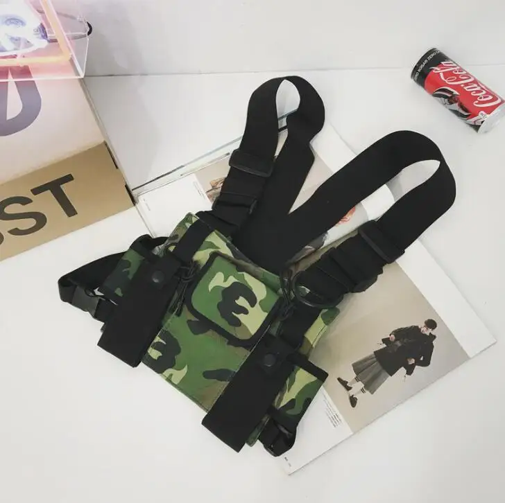 Wholesale Custom Universal Radio Harness Chest Front Rig Multi-Purpose Reflective Tactical Chest Rig Bag with Adjustable Straps