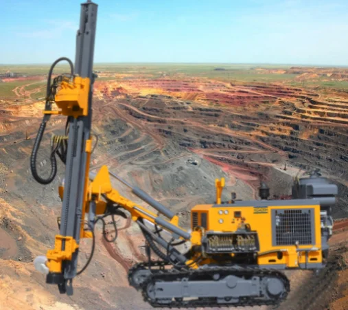 Kaishan KG420 KG430 small separated open pit DTH surface mine drilling rig equipment with air compressor