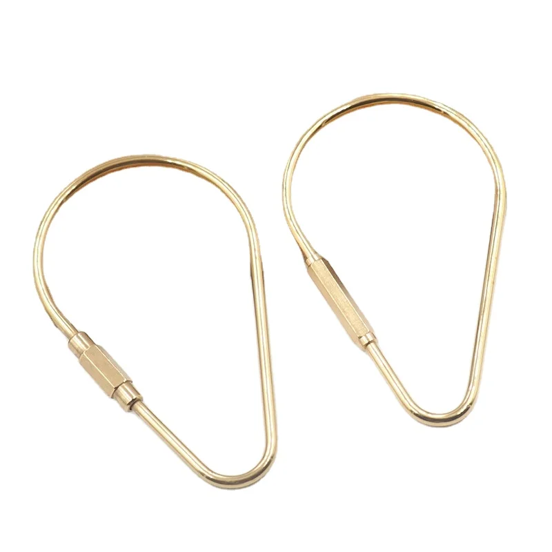 New Design Dripping-shape Key Chain Ring Belt Screw Hook Metal Keychain for Sale