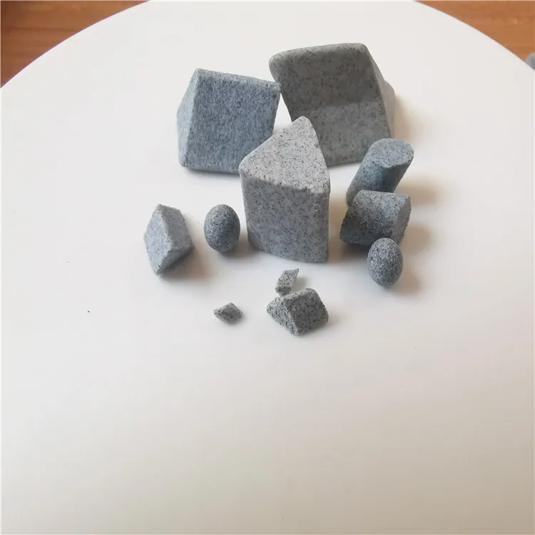 stone rough tumbling corundum stone surface finishing deburring media
