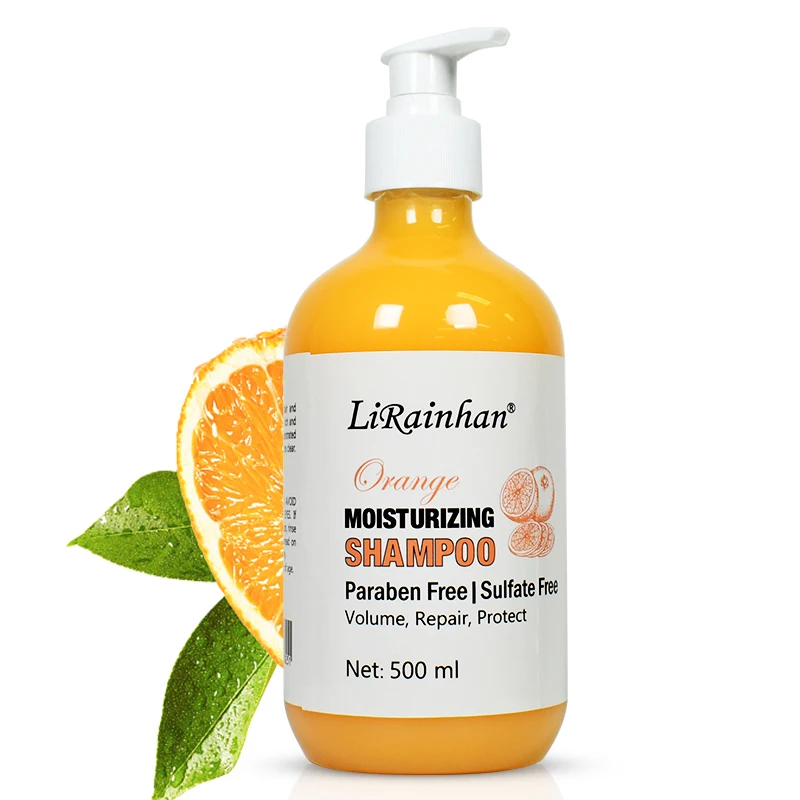 Private Label Orange Nourishing Smoothing Refreshing Volumizing Cleansing Moisturizing Biotin Hair Shampoo