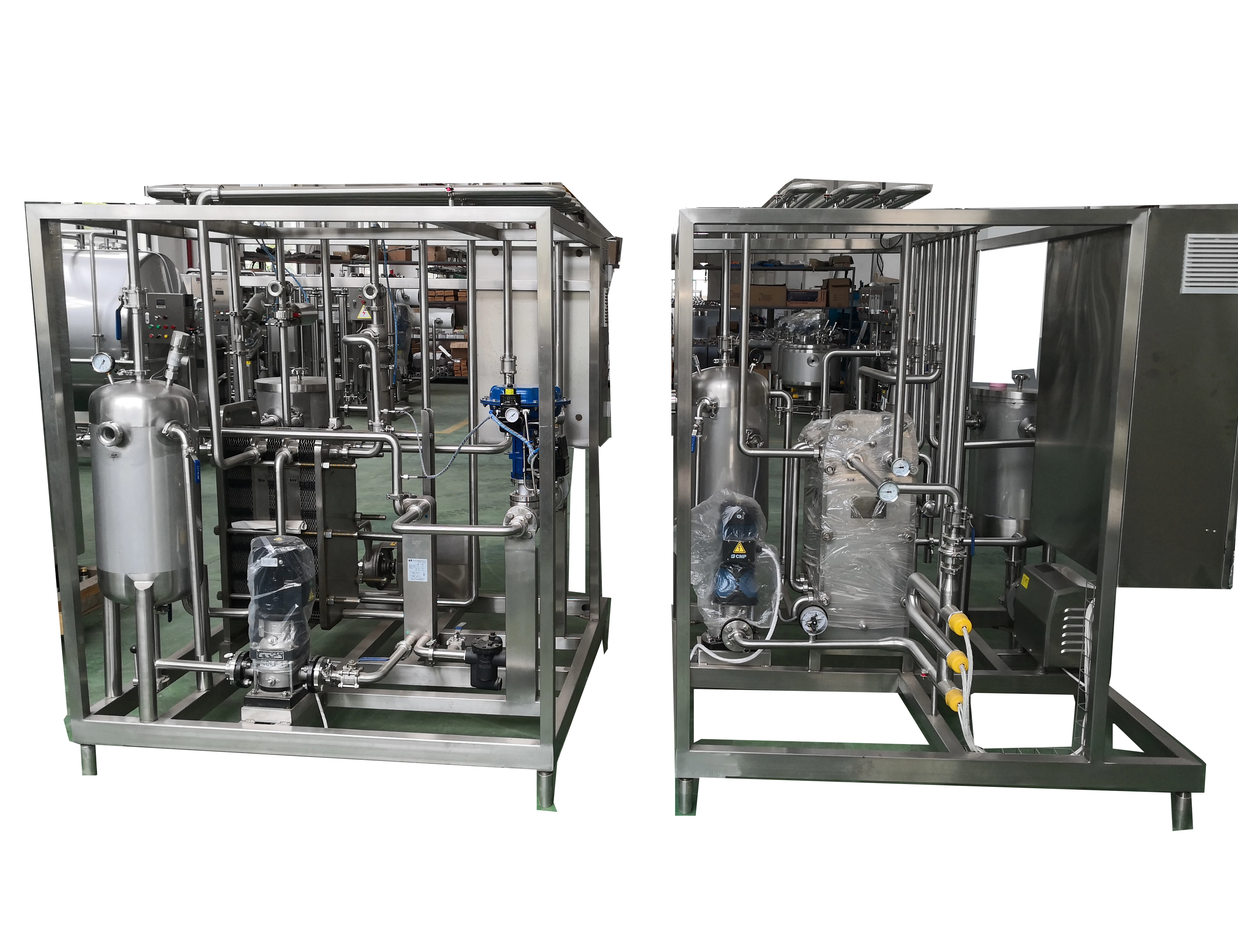 Semi Automatic 500L/H Fresh Milk Electric Type Flash Pasteurizer