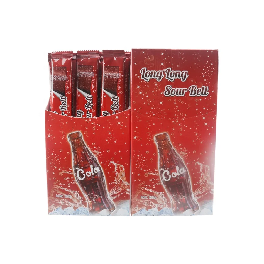 Cola Flavor Sour Belt Gummy Candy in Bulk