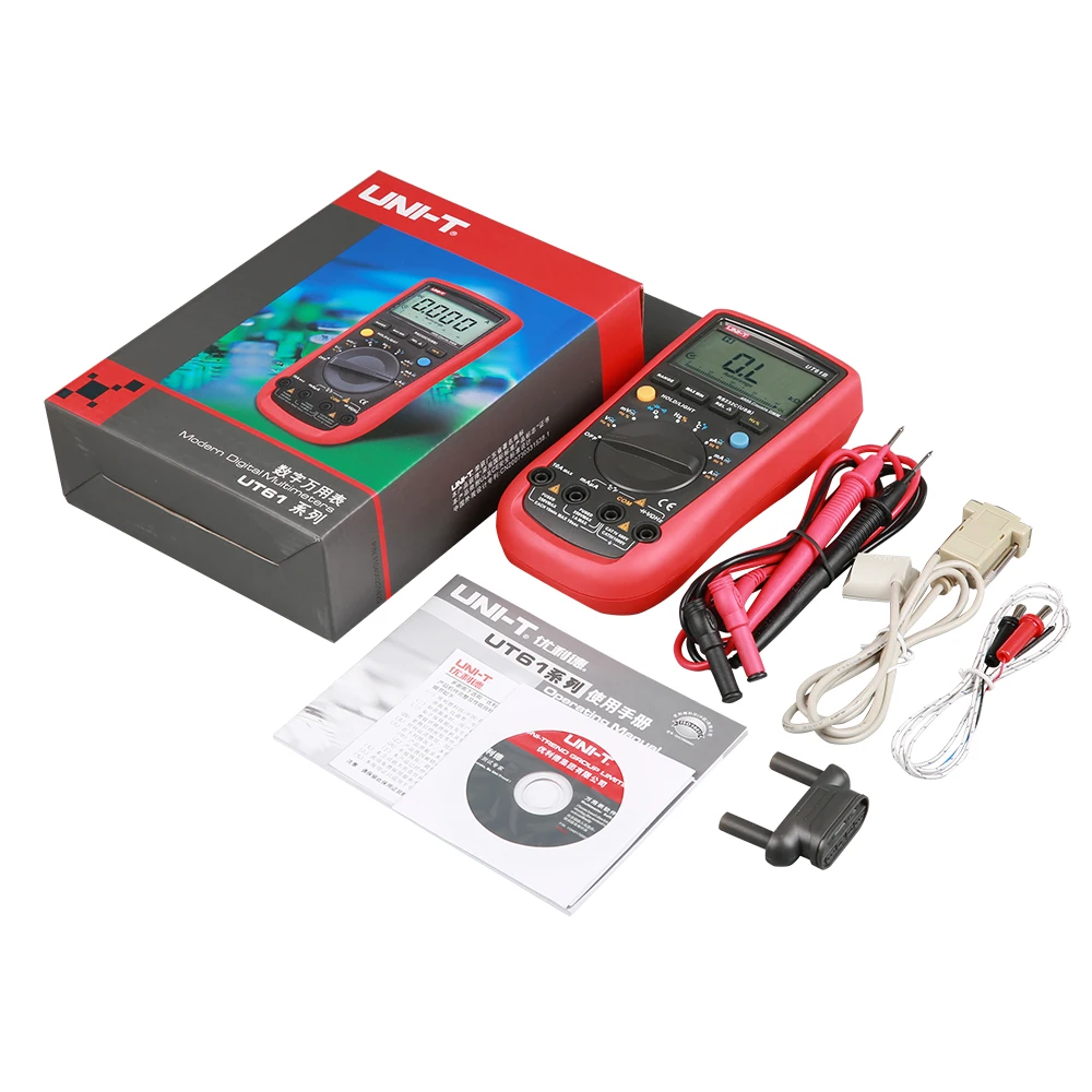 Цифровой мультиметр UT61B высоконадежный ампервольтметр с дисплеем для измерения температуры и низкого напряжения защита от