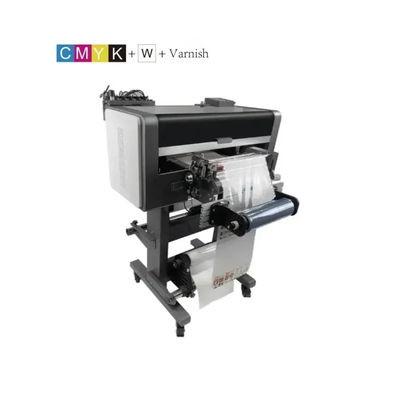 Bosim 13inch A3 UV DTF Printer with XP600 Print Head for Varnish Gloss Roll to Roll AB Film Printing Machine with Auto Laminator