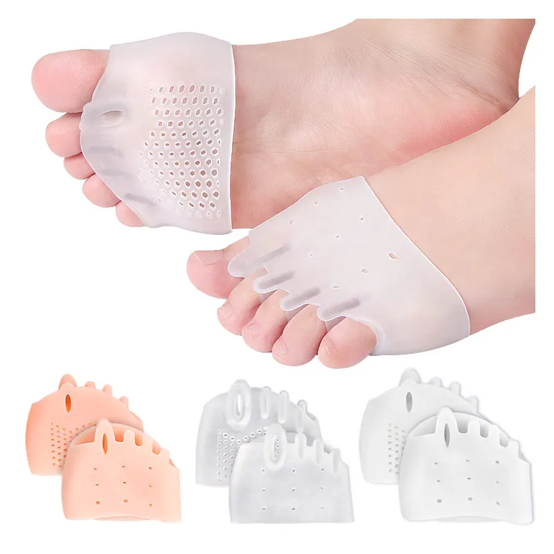 Comfort Shock Absorbing Split Toe Forefoot Pad Toe Separator Metatarsal Pad5 Hole Toe Separator Hallux valgus