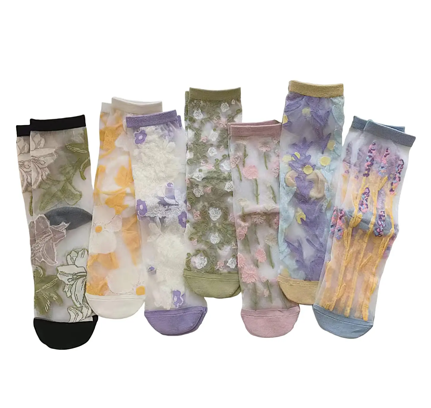 Womens Summer Comfortable Glass Silk Socks